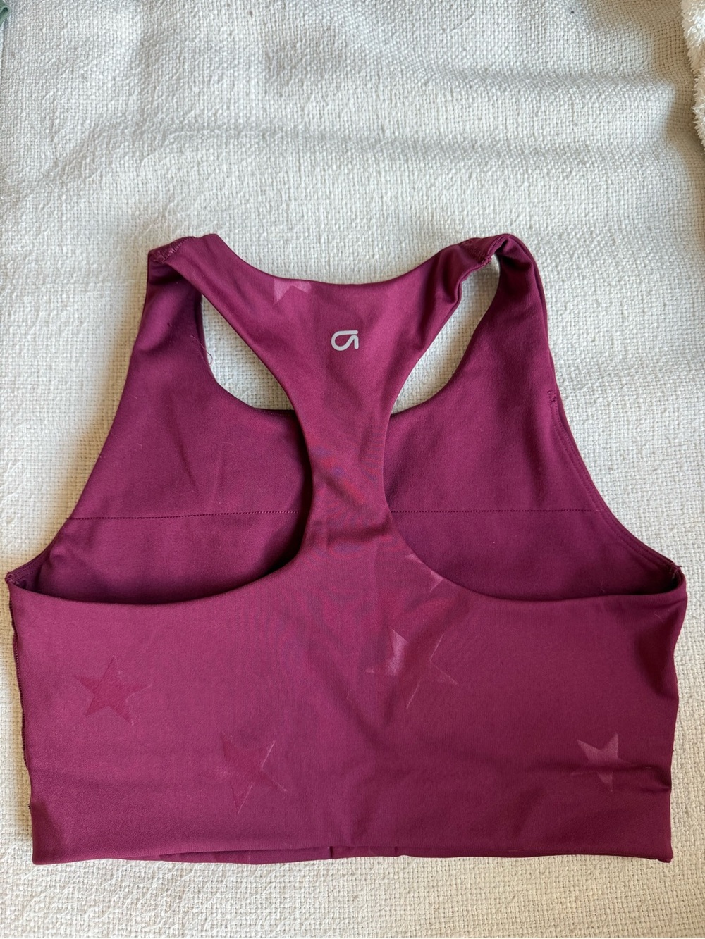 Subtle Maroon Star Racerback Sports Bra - Picture 2 of 3